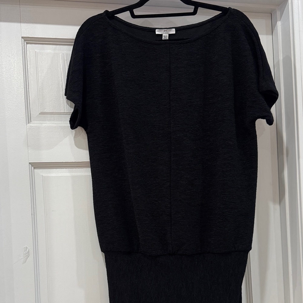 H by Halston Textured Elegant Black Dress